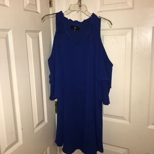 Blue Casual Drawstring Dress